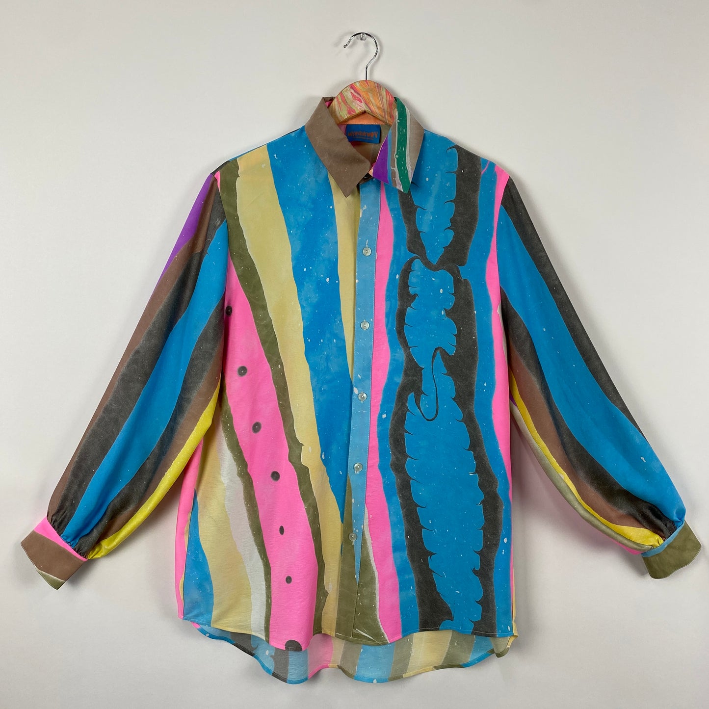 S / M Button Down Stripe Shirt #5