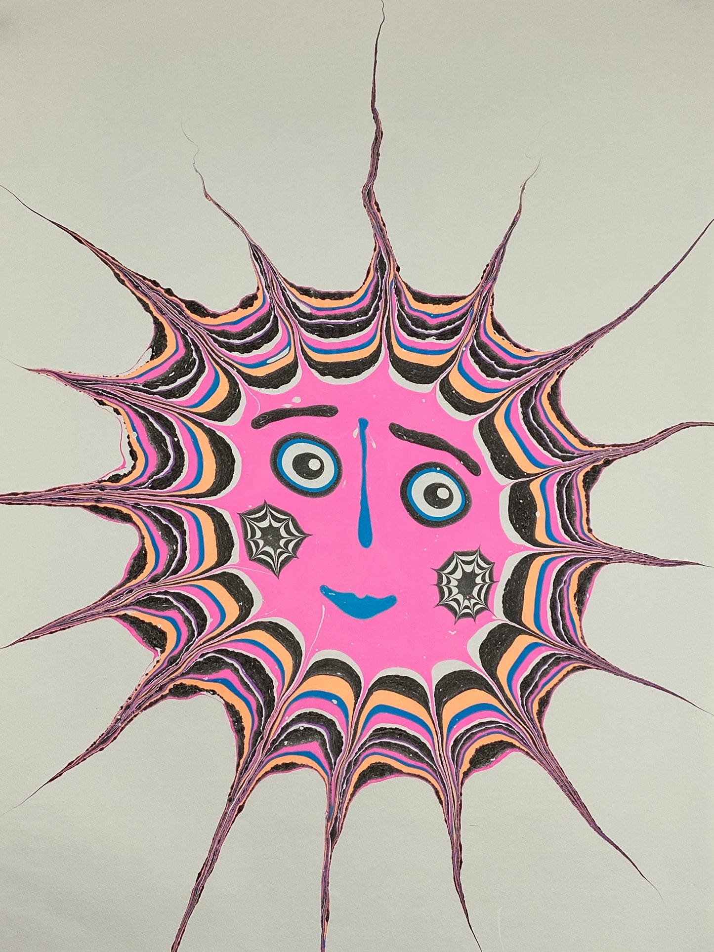 Sunburst Spiderweb Face