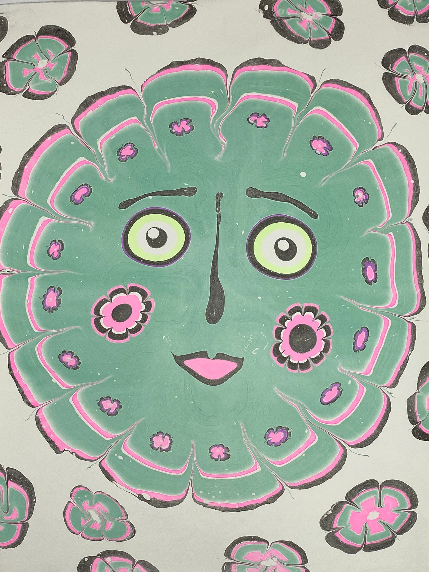 Green Flower Face #2
