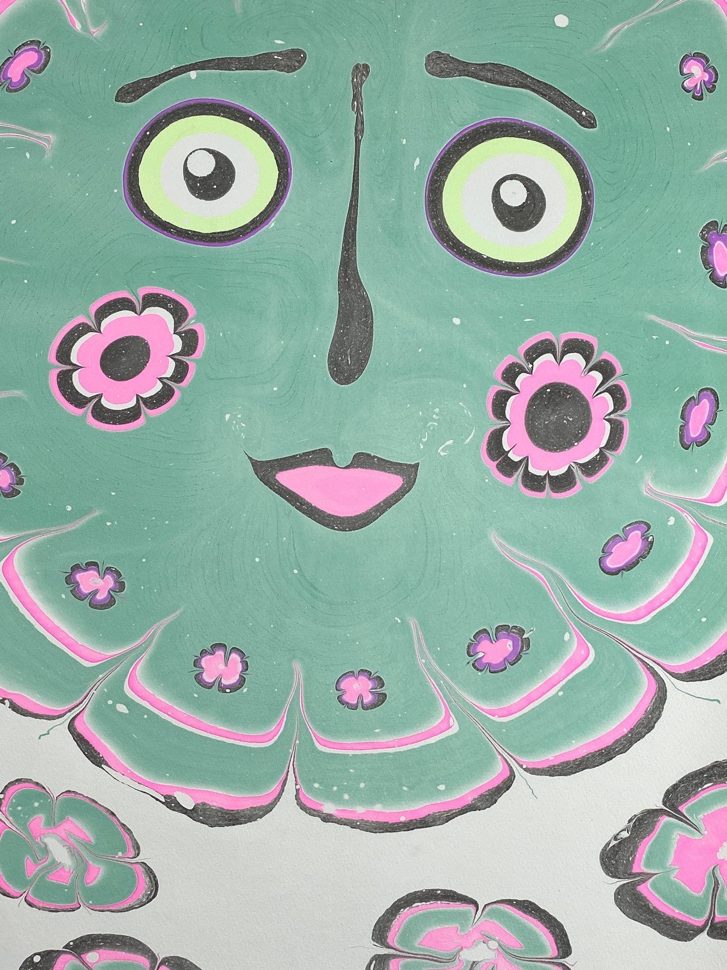 Green Flower Face #2