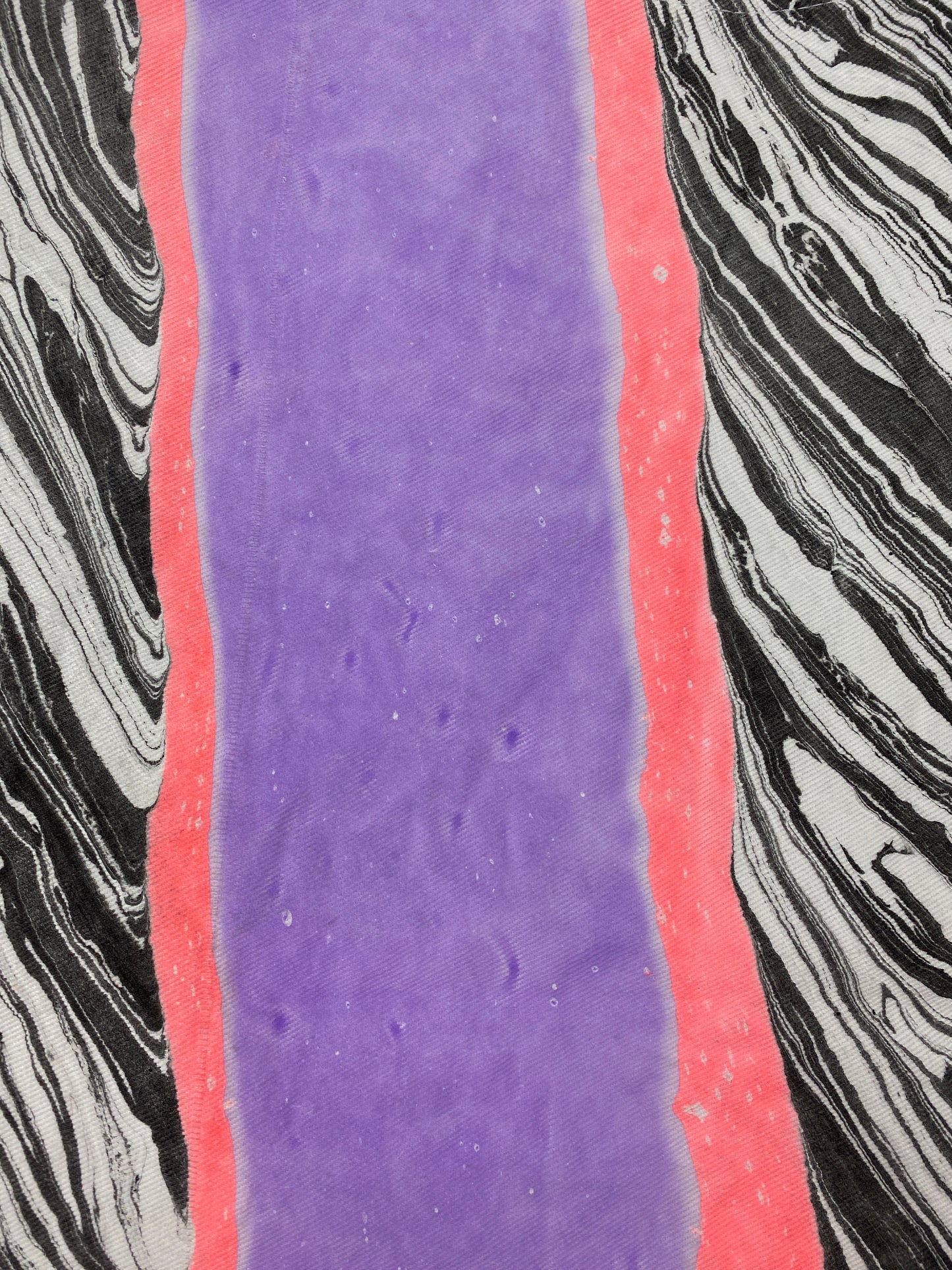 Lilac and Neon Peach Marble Stripe Beach Bag