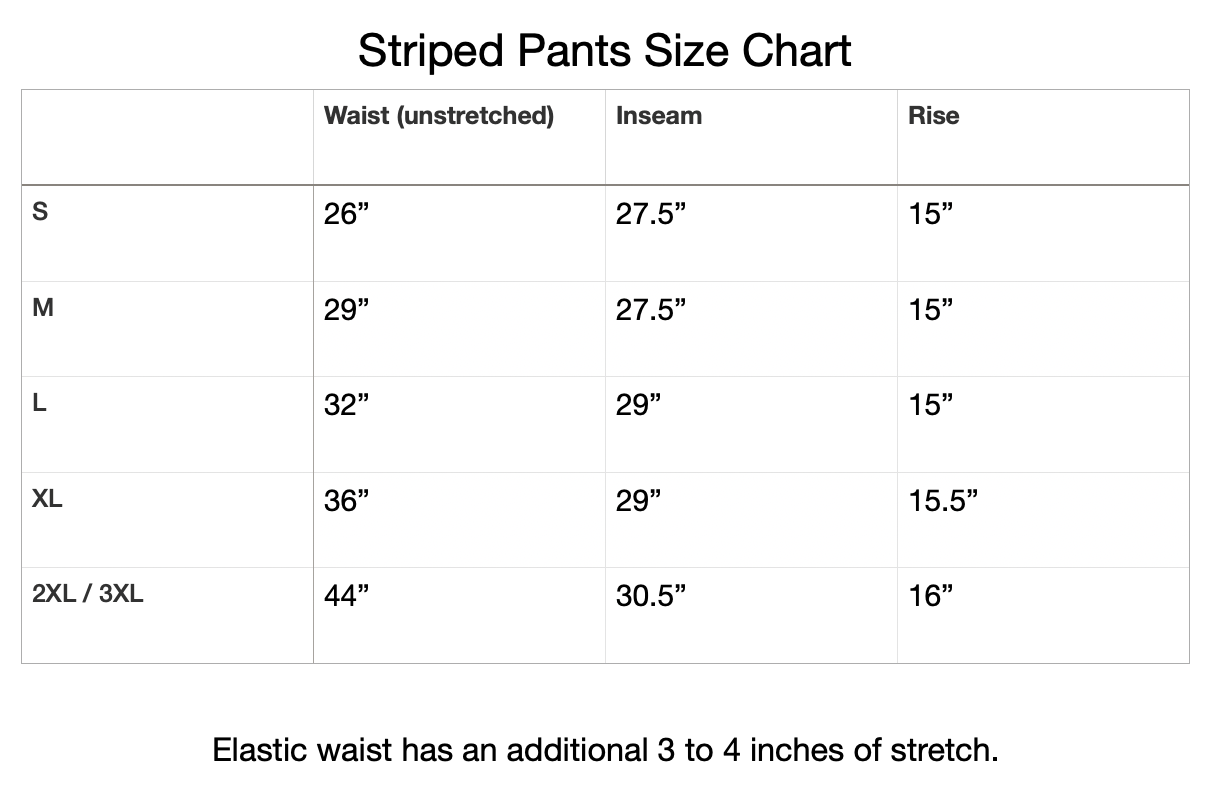 2XL/3XL Striped Pant #1