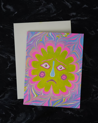 Sad Flower Riso Card Set