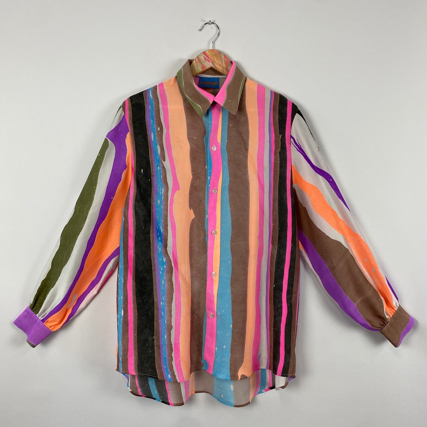 S / M Button Down Stripe Shirt #1