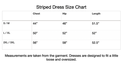 XL/2XL Stripe Dress with pockets